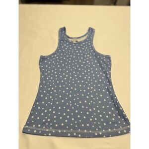 P.J. Salvage Pajama Cami Tank Top Womens XS Blue Star Print Knit Sleepwear